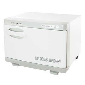 White 12 Piece Hot Towel Cabinet Towel Warmer With Sterilizer Plus UL on a white background