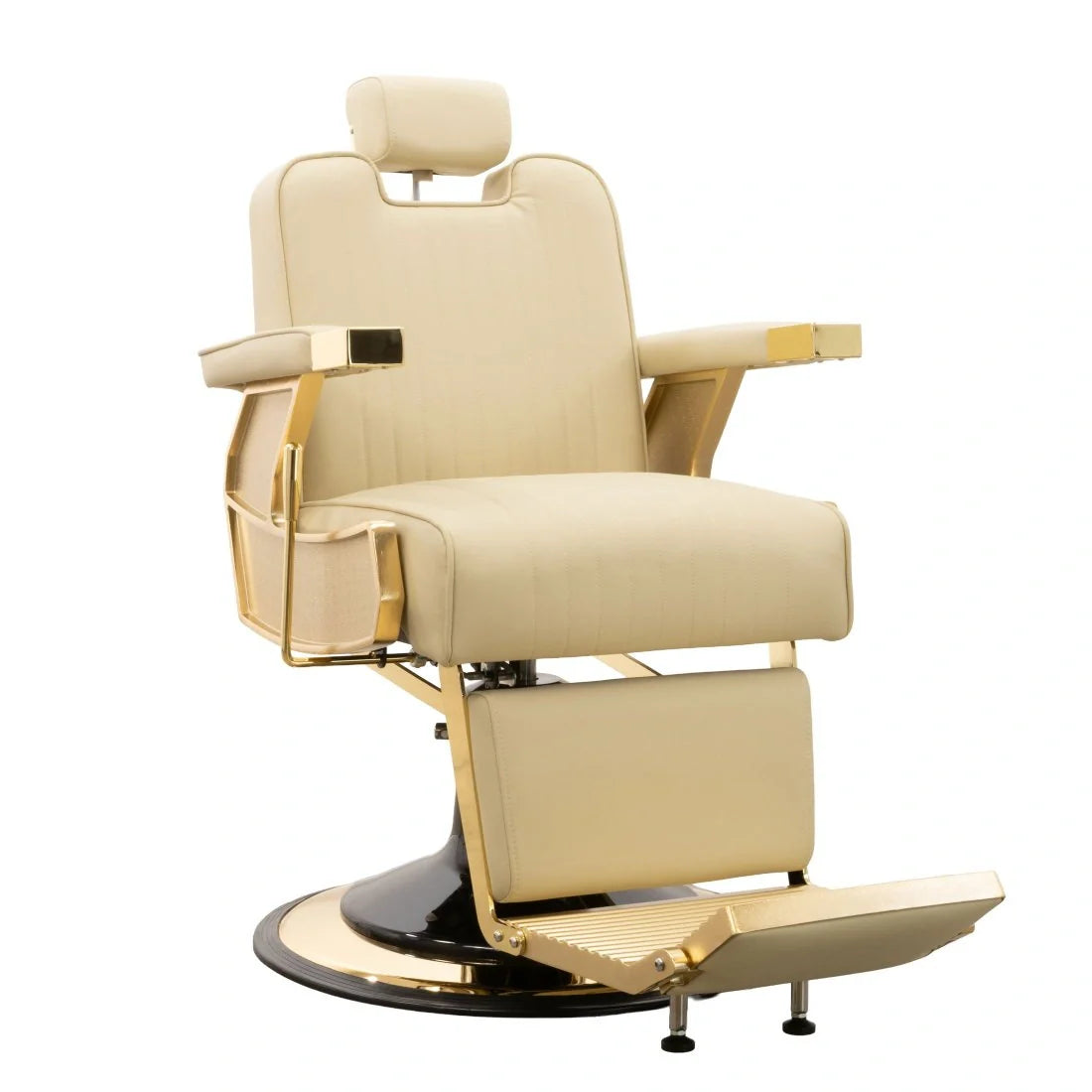 Trono Barber Chair - Heavy-duty hydraulic barber chair with reclining backrest