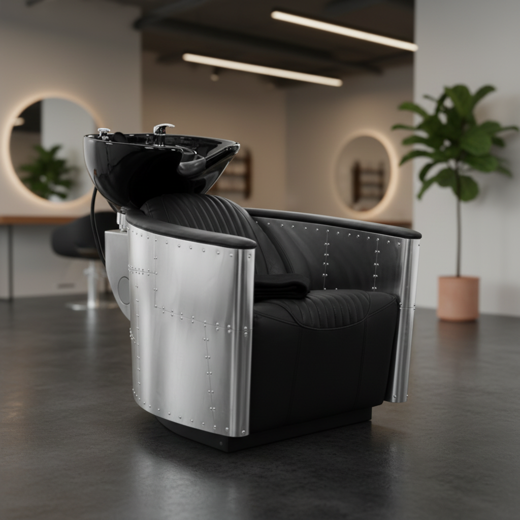 Aviator Vintage Aluminum Shampoo Chair