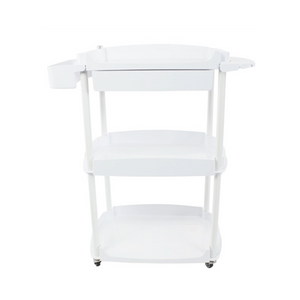 Back of Utility Cart With One Drawer on a white background