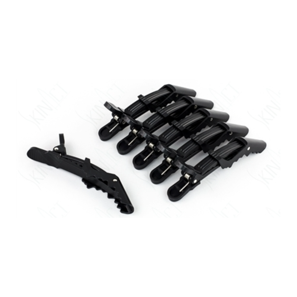 Untitled Clips Black Comfort Grip Alligator Clips 6 Pack – SalonAct