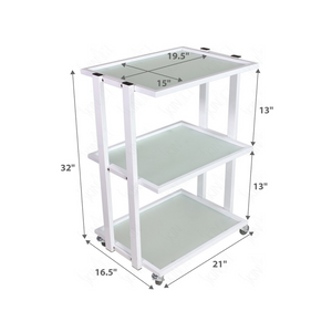 Pro Glass Cart With 3 Shelves