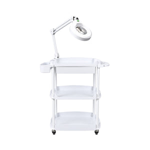 3-Shelf Spa Utility Cart with Drawer & Mag Lamp Holder