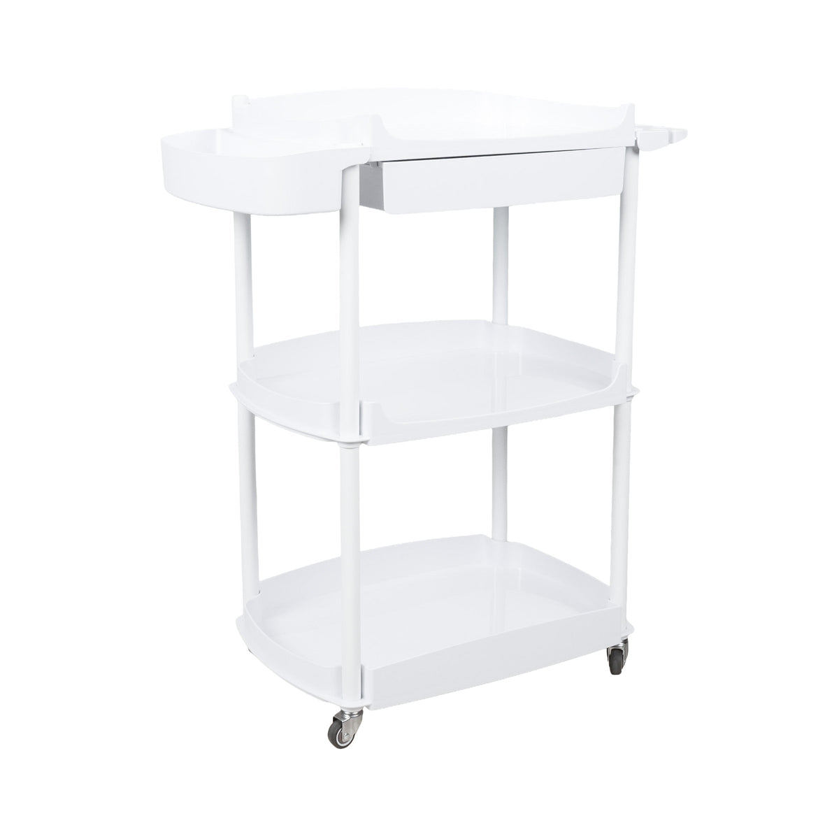 3-Shelf Spa Utility Cart with Drawer & Mag Lamp Holder