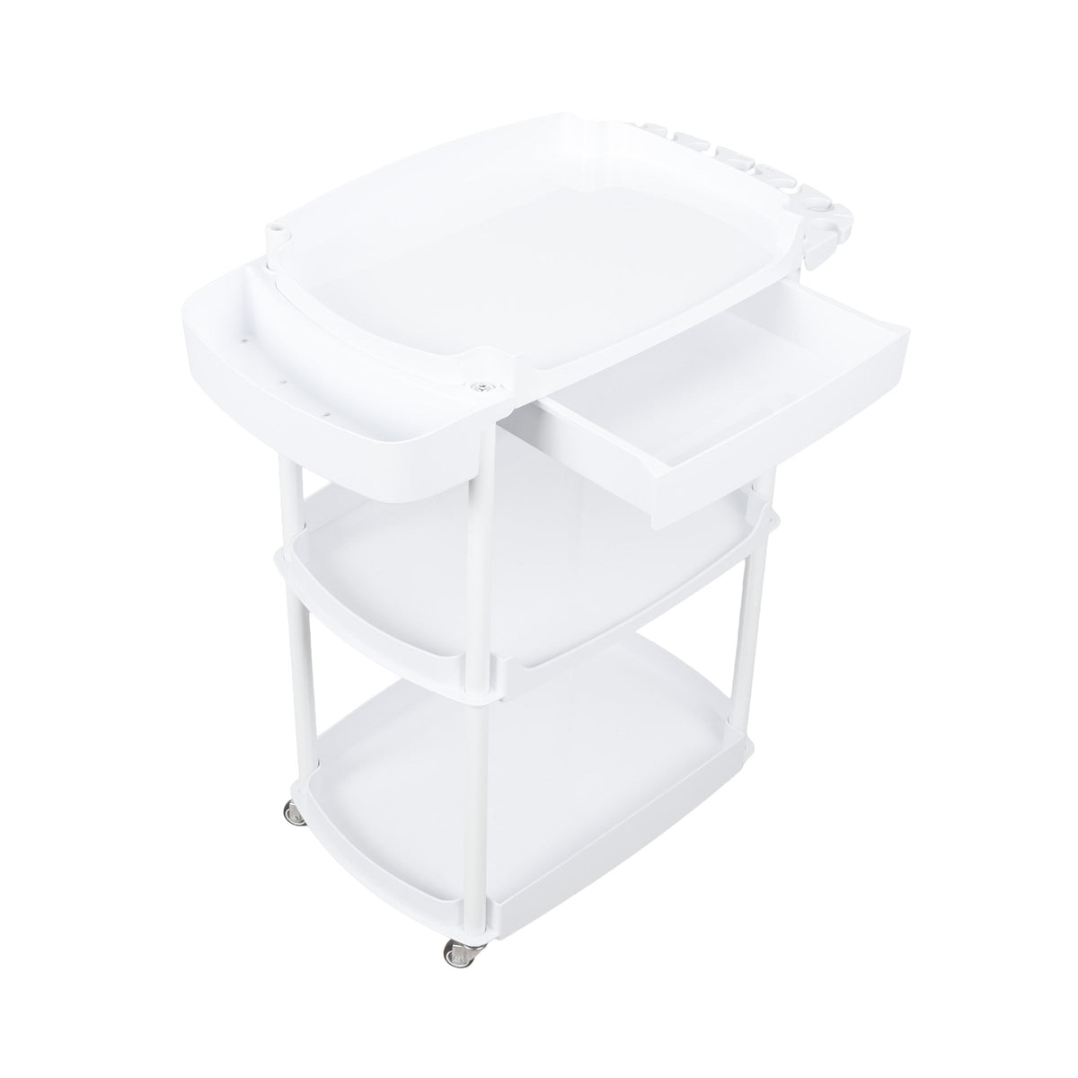 3-Shelf Spa Utility Cart with Drawer & Mag Lamp Holder