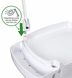 3-Shelf Spa Utility Cart with Drawer & Mag Lamp Holder