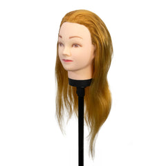 Cosmetology Mannequin Head 20" - 24" Synthetic Hair (Golden Brown, Black)